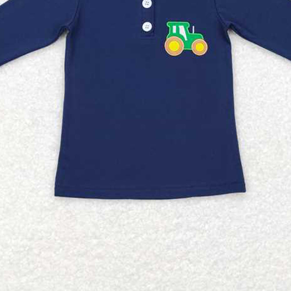 4.12 GT0355 RTS NO MOQ Long sleeves blue tractor kids boy hunting shirt