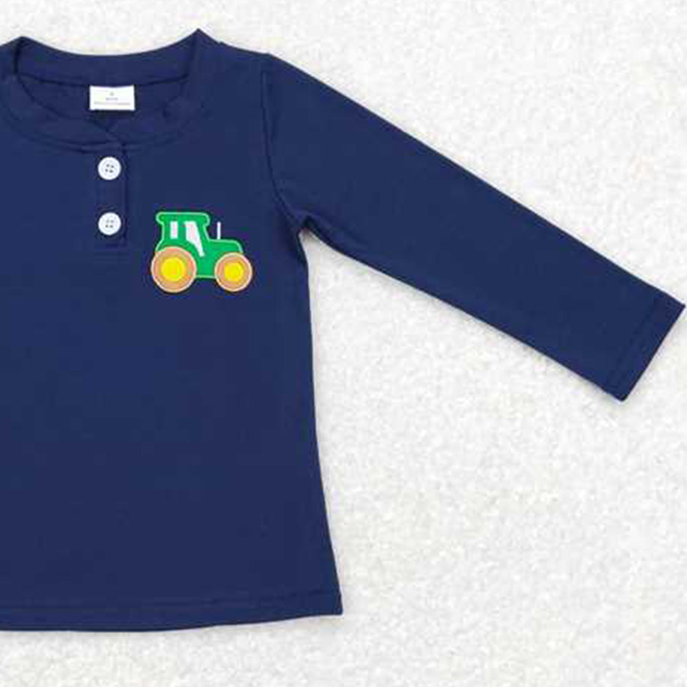4.12 GT0355 RTS NO MOQ Long sleeves blue tractor kids boy hunting shirt
