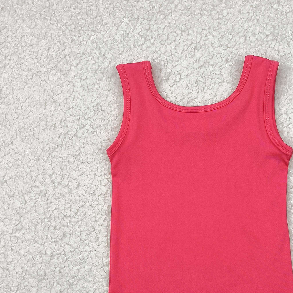 4.11 GT0991 RTS NO MOQ Baby Girls Summer Yoga Tank Top Baby Girls Hot Pink Sleeveless Tank Active Top