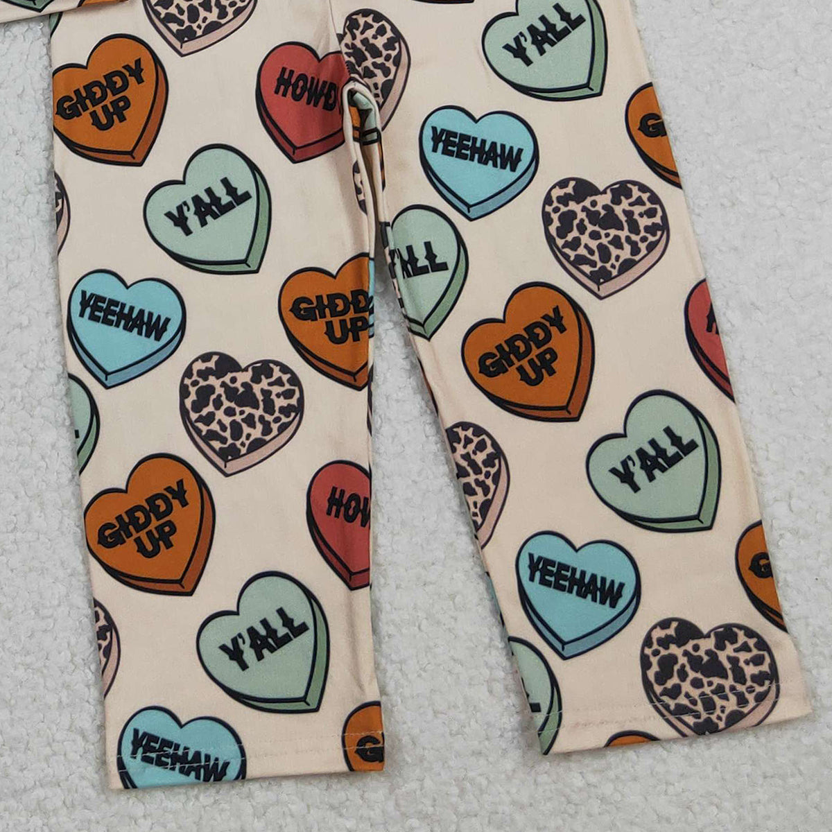 10.23 RTS NO MOQ (In stock)BLP1284 Baby Boys Winter Outfits Baby Boys Long Sleeves Hearts Button Top Pants Valentine Pajamas Sets