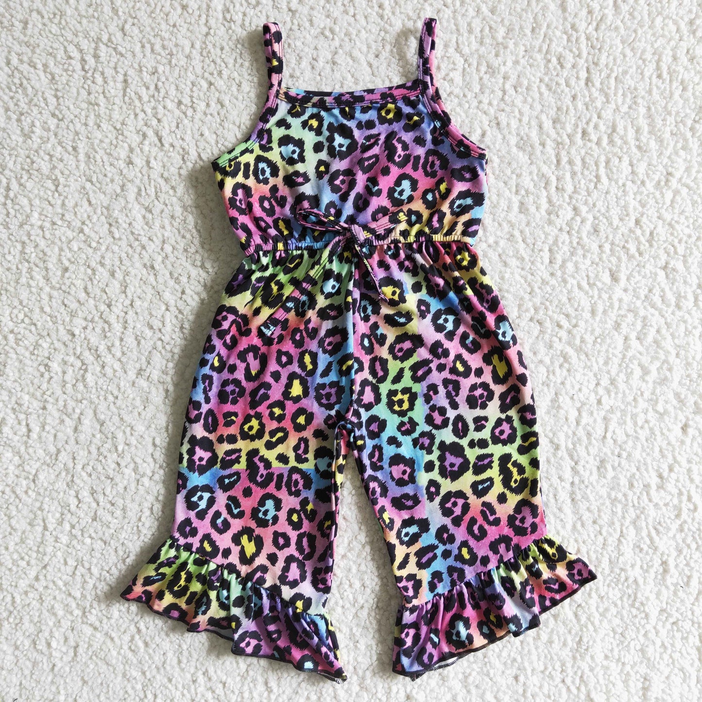 A7-3 Sales New RTS NO MOQ Girl Leopard Jumpsuit