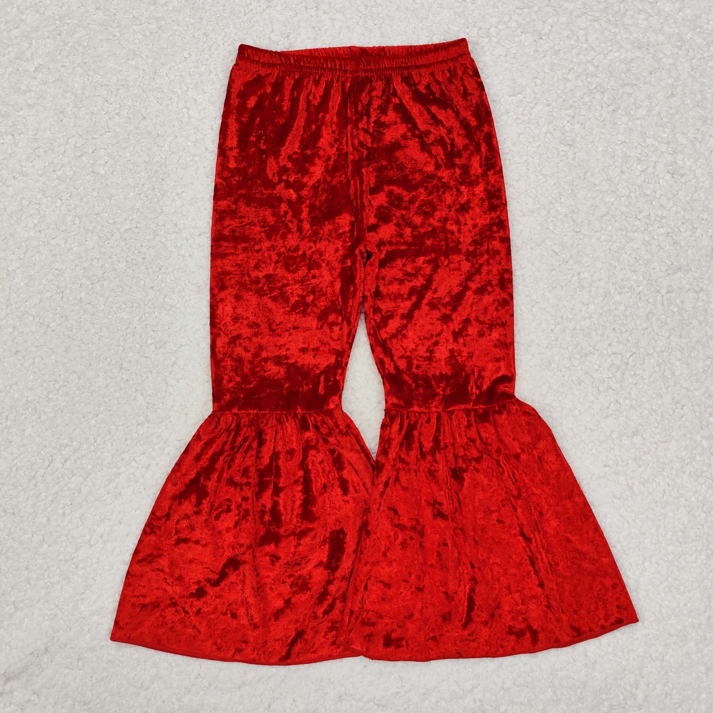 B3-11 Baby Girls Velvet Bell Bottom Pants