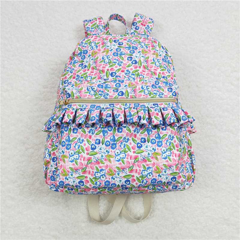 USA Warehouse (IN STOCK)BA0098 BlueberryThemed Backpack for Baby Girls Cute Berry Pattern Kids Carry Bags