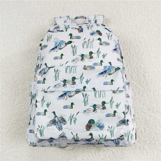 USA Warehouse (IN STOCK)BA0196  Grey Duck Kids Boys Backpack for Boys And Men Casual Daypack in Grey