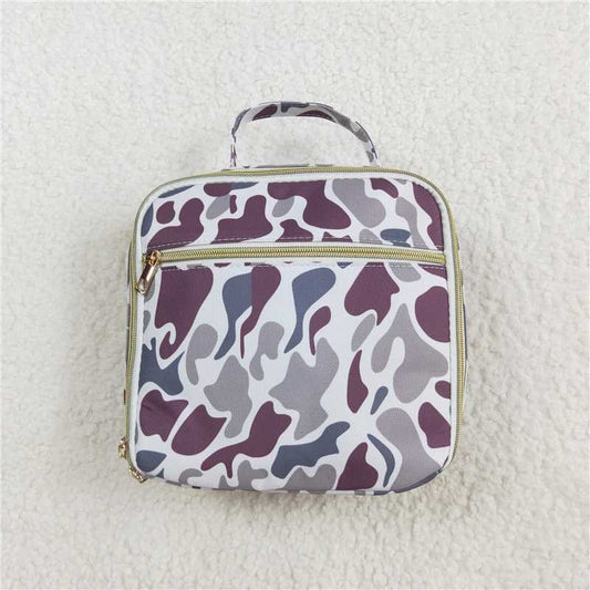 USA Warehouse (IN STOCK)BA0227 Camo Print Kids Lunch Box Bag Portable Insulated Padded Picnic Tote for Children's Picnics And School Meals