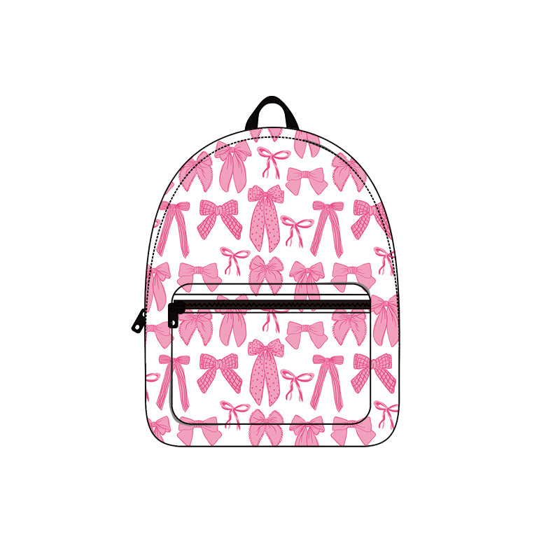 BA0285Pink bow children girls back to school backpack