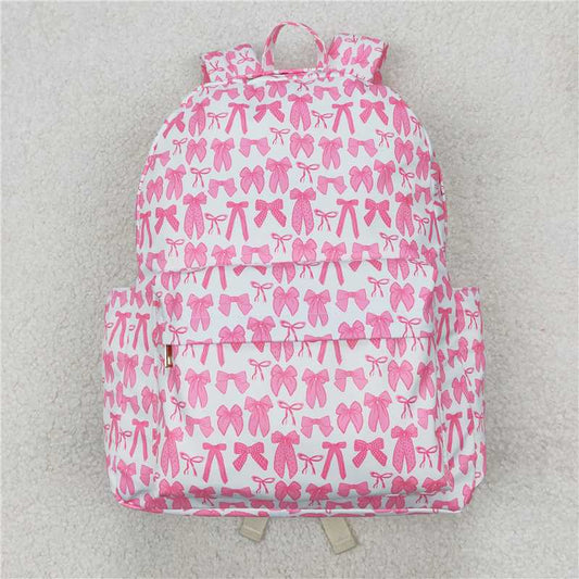 USA Warehouse (IN STOCK)BA0285 Children's Pink Bow Backpack for Girls School Bag with Bow Design Kids' Educational Accessories