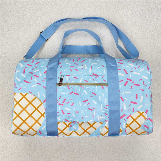 USA Warehouse (IN STOCK)BA0286 Light Blue Straps Duffel Bag Sprinkle Design Casual Unisex Shoulder Bag for Travel And Sports