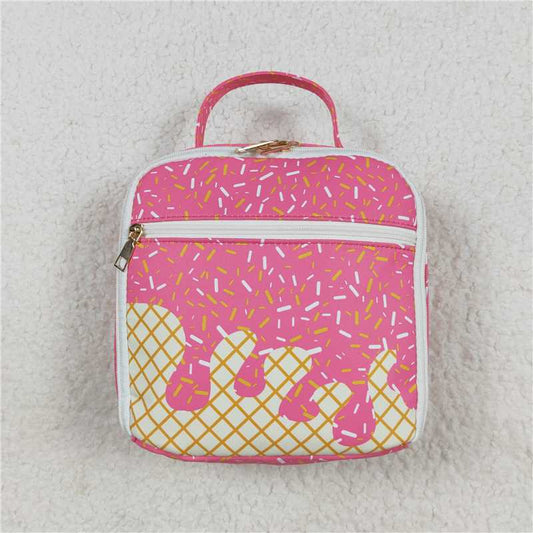 USA Warehouse (IN STOCK)BA0299 Pink Ice Cream Sprinkle Kids Girls Lunch Box Cute And Fun Portable Meal Container for Children