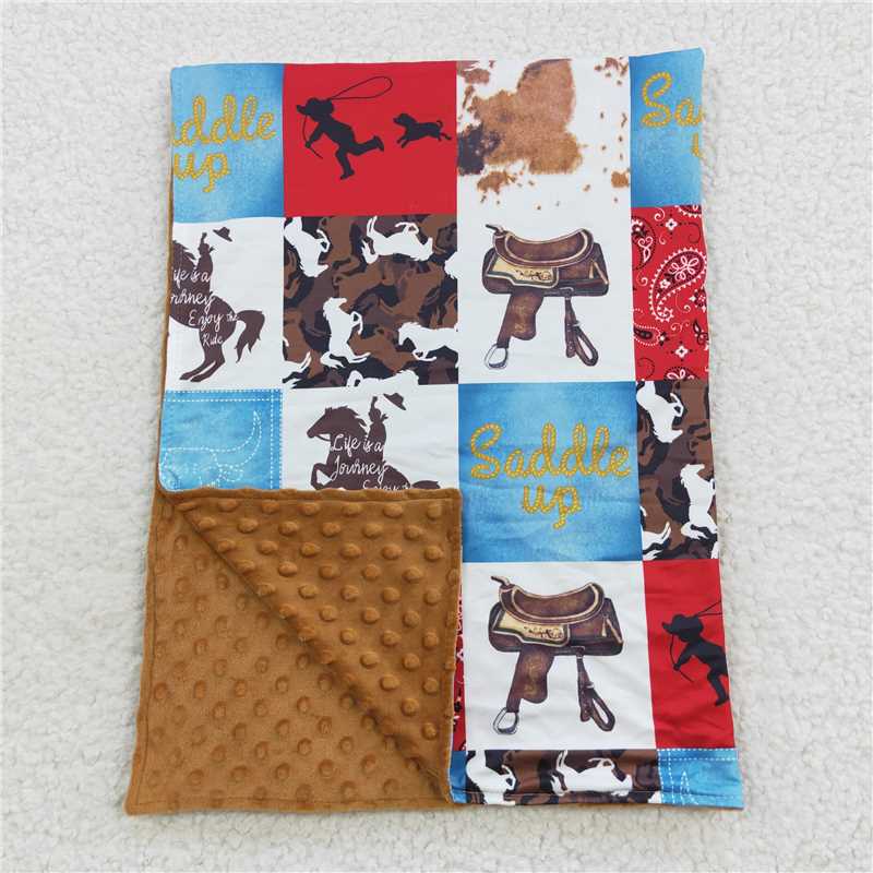RTS BL0055 Baby Girls Horse Rodeo Western Blankets