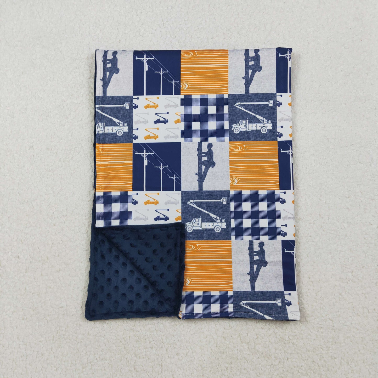 10.16 RTS NO MOQ (In stock)BL0075 Baby Kids Power Tower Minky Blankets