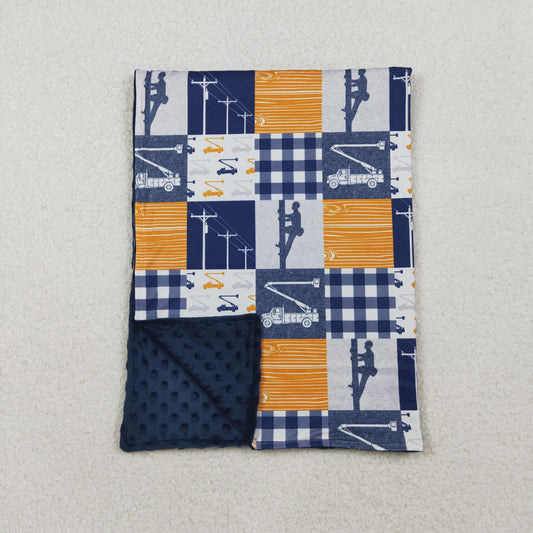 10.16 RTS NO MOQ (In stock)BL0075 Baby Kids Power Tower Minky Blankets