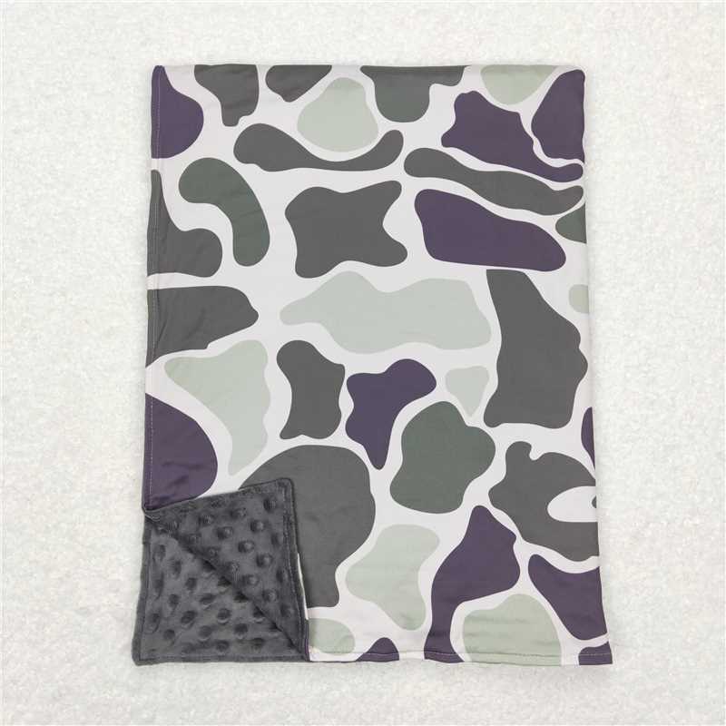 USA Warehouse (IN STOCK)BL0108 Olive Camo Baby Kids Hunting Blankets Soft Plush Warmth for Kids Toddler Baby Boy Girl