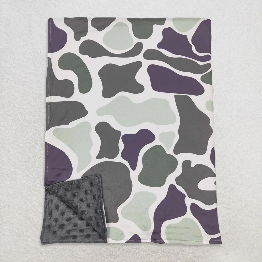 USA Warehouse (IN STOCK) Deer Duck Camo Patchwork Baby Kids Blankets Soft Plush Lightweight Stroller Blanket for Boys And Girls