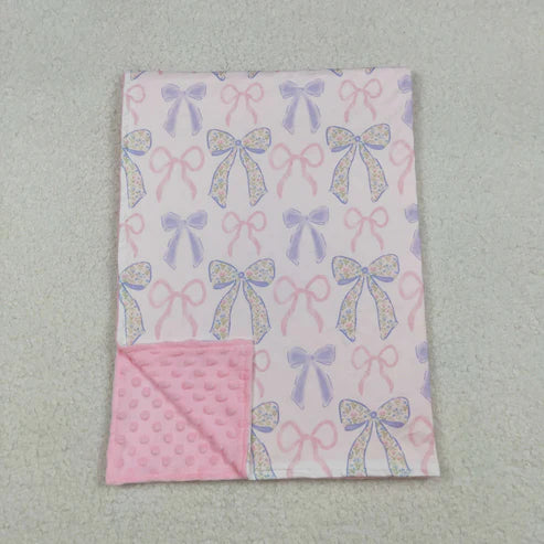 10.15 RTS Sibling Baby Kids Flowers Bows Blankets 29*43 inches