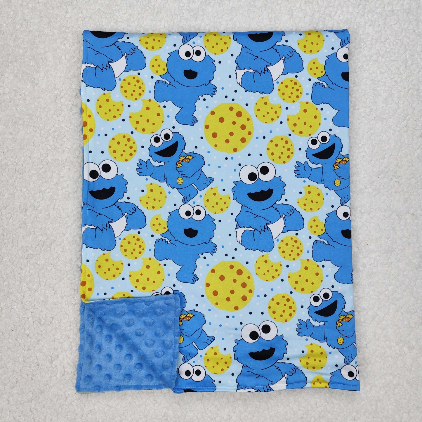 BL0195Cartoon Blue Street Cookie Minky Blankets for Baby Toddler Kids Soft Plush Blanket Lightweight Blankets for All Seasons