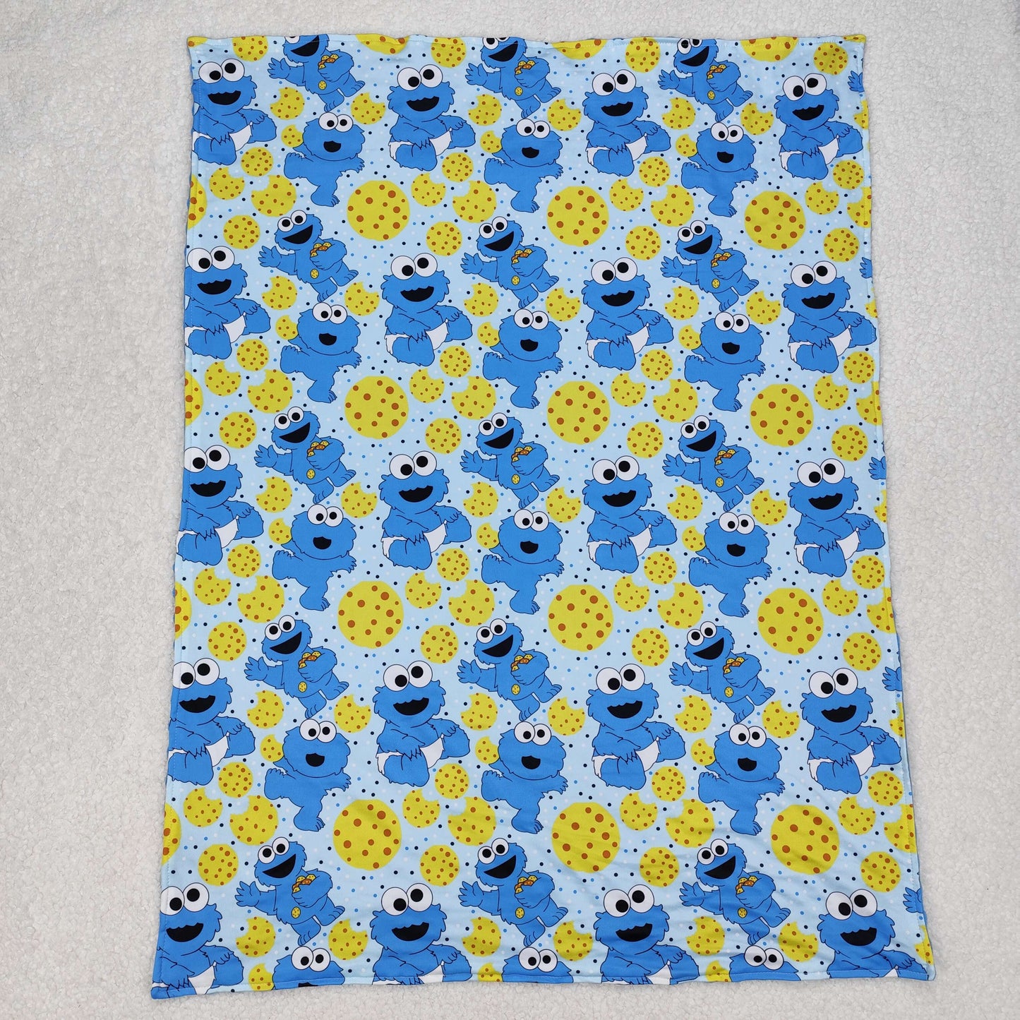BL0195Cartoon Blue Street Cookie Minky Blankets for Baby Toddler Kids Soft Plush Blanket Lightweight Blankets for All Seasons