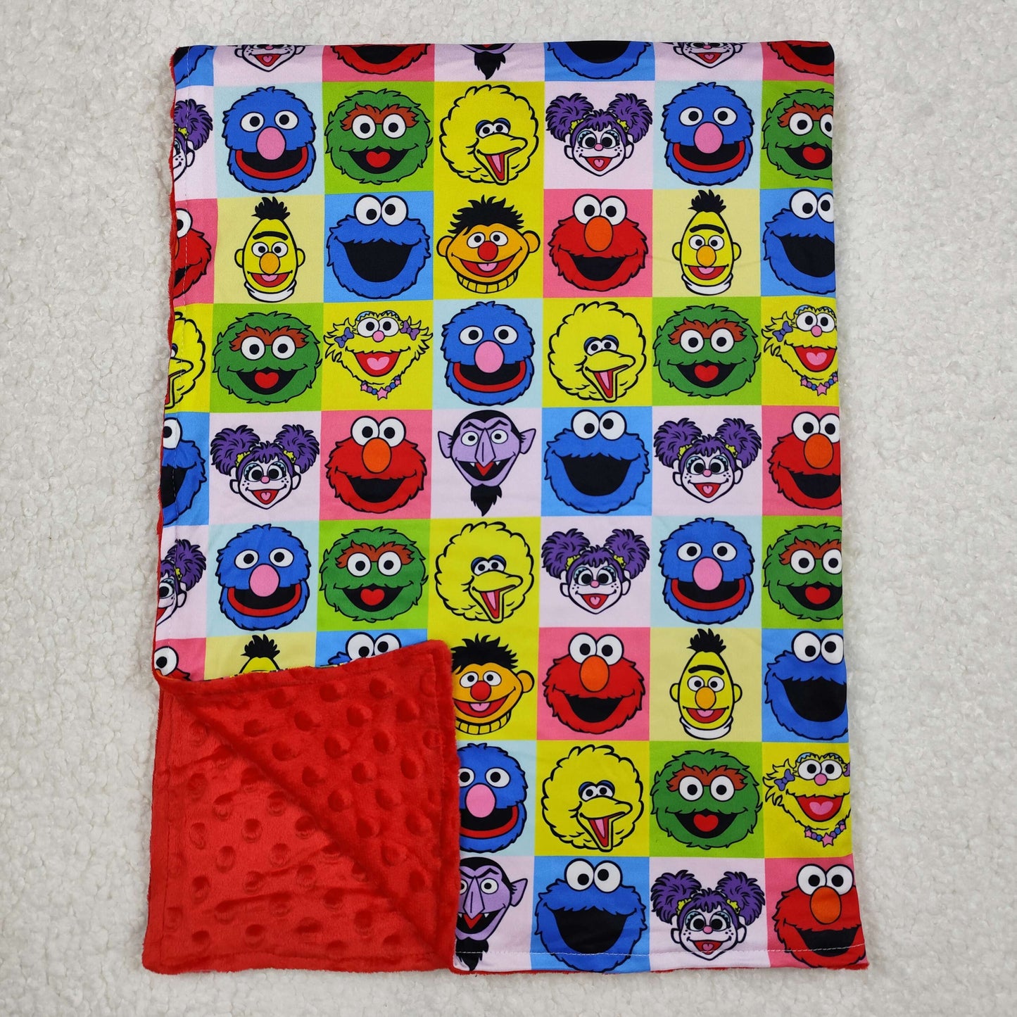 BL0196Red Polka Dots Cookie Plaid Baby Kids Blankets Soft Cozy Fleece Snuggle Blanket for Children