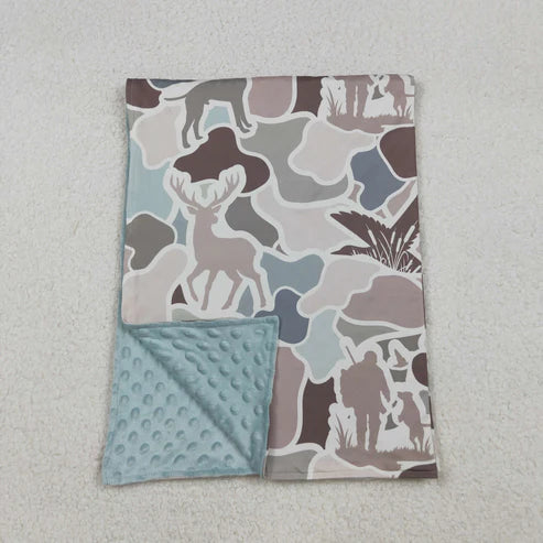 9.30 RTS Sibling Baby Boys Ducks Dogs Deer Camo Calls Southern Hunting Hoodies Top Blankets