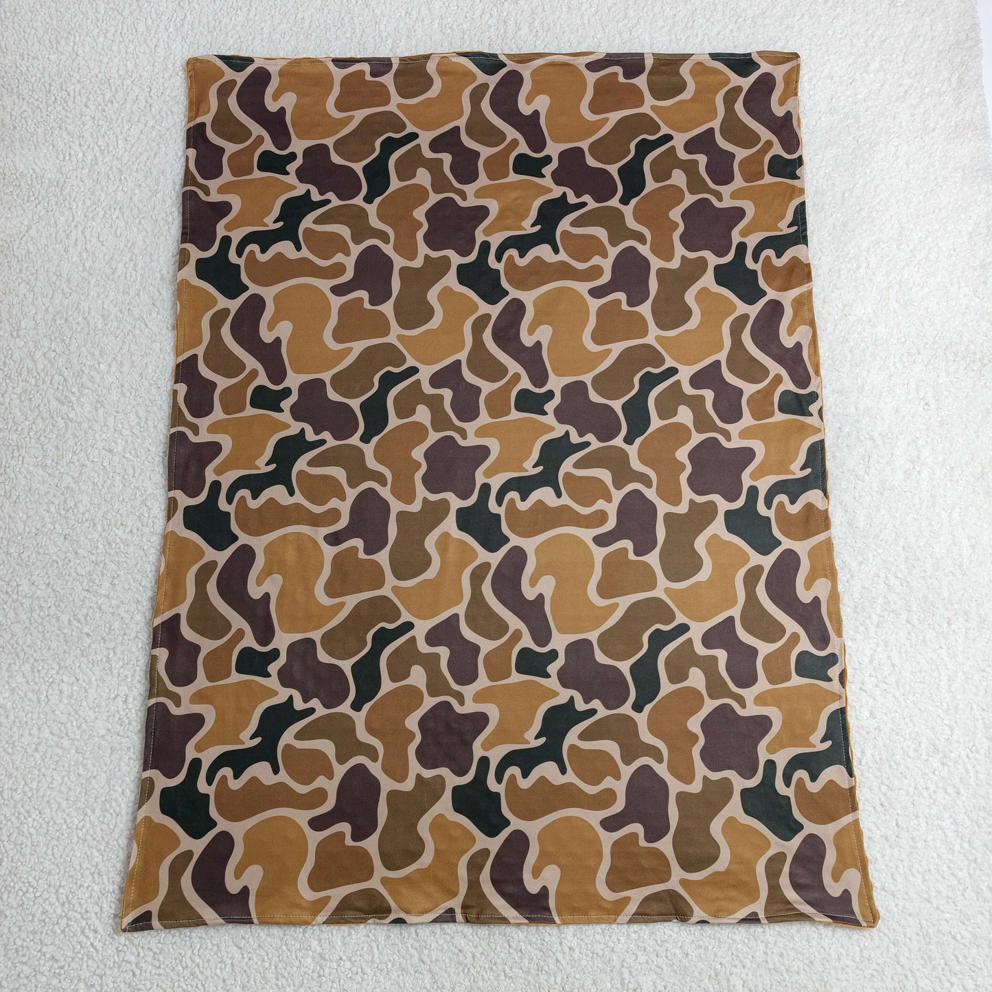 BL0231 RTS NO MOQ (In stock)Baby Kids Brown Camo Blankets