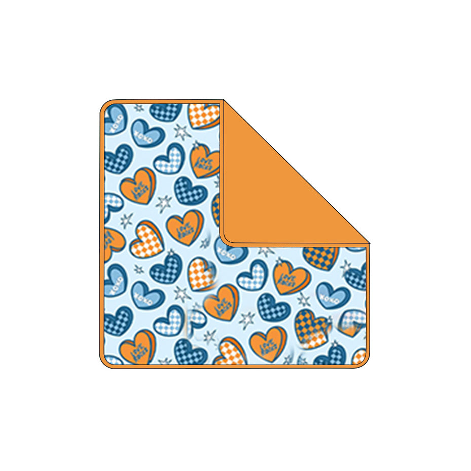 12.2 RTS NO MOQ (In stock)BL0238 Baby Kids Valentines XOXO Hearts Stars Blankets