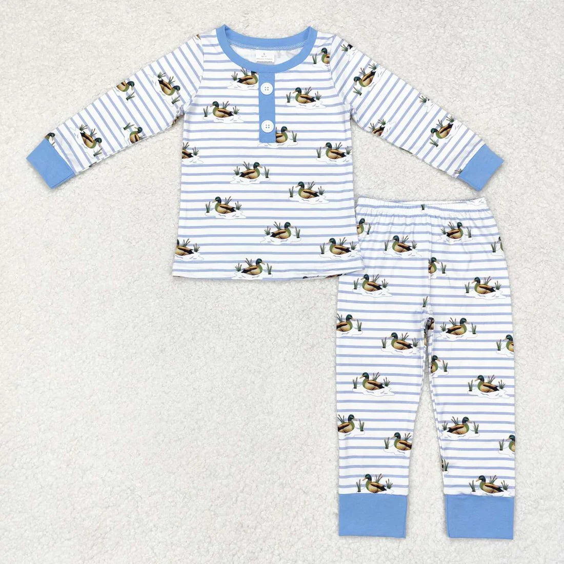 12.18 RTS Sibling Baby Boys Deer Ducks Fishing Top Pants Hunting Pajamas Sets