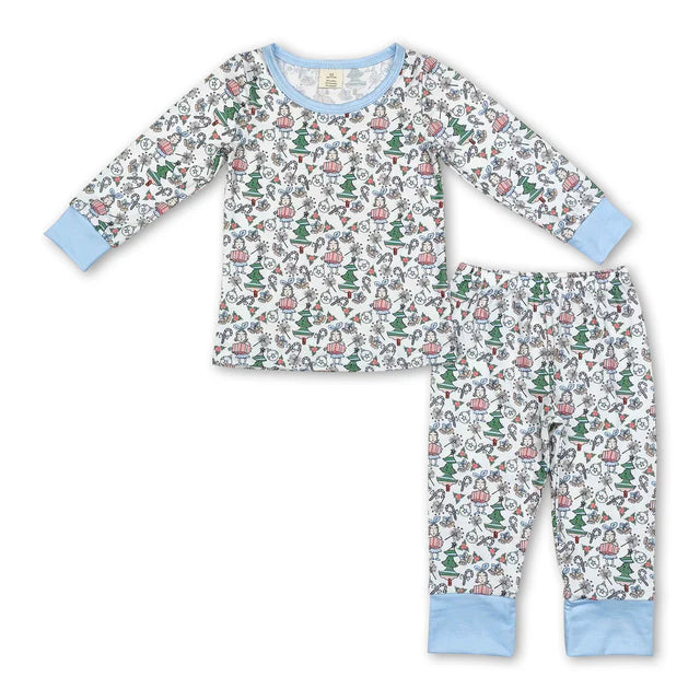 RTS Sibling Baby Kids Christmas Top Pant Pajamas Clothes Sets