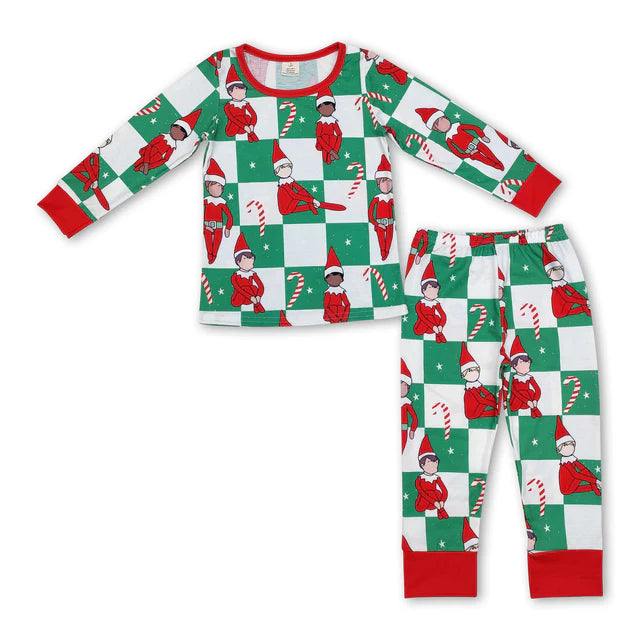 RTS Sibling Baby Kids Christmas Top Pant Pajamas Clothes Sets
