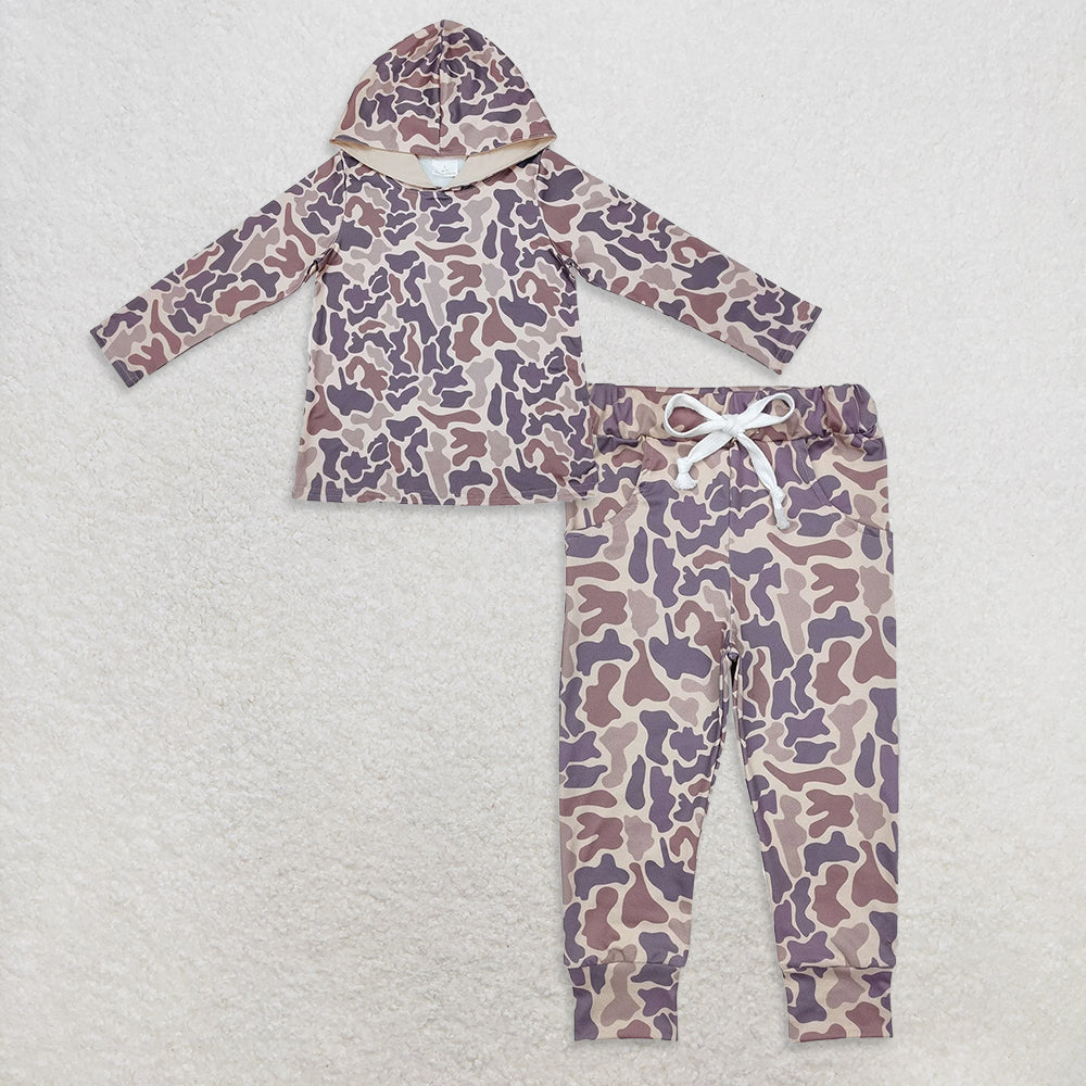 USA Warehouse (IN STOCK) Kids Boys Camo Hoodie Pants Clothing Set Comfortable And Stylish Outfit for Children