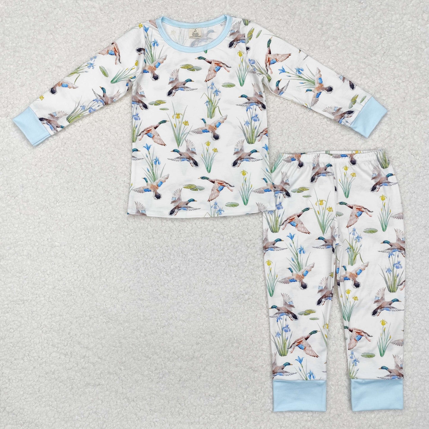 BLP1034 Long sleeves duck hunting kids boys pajamas