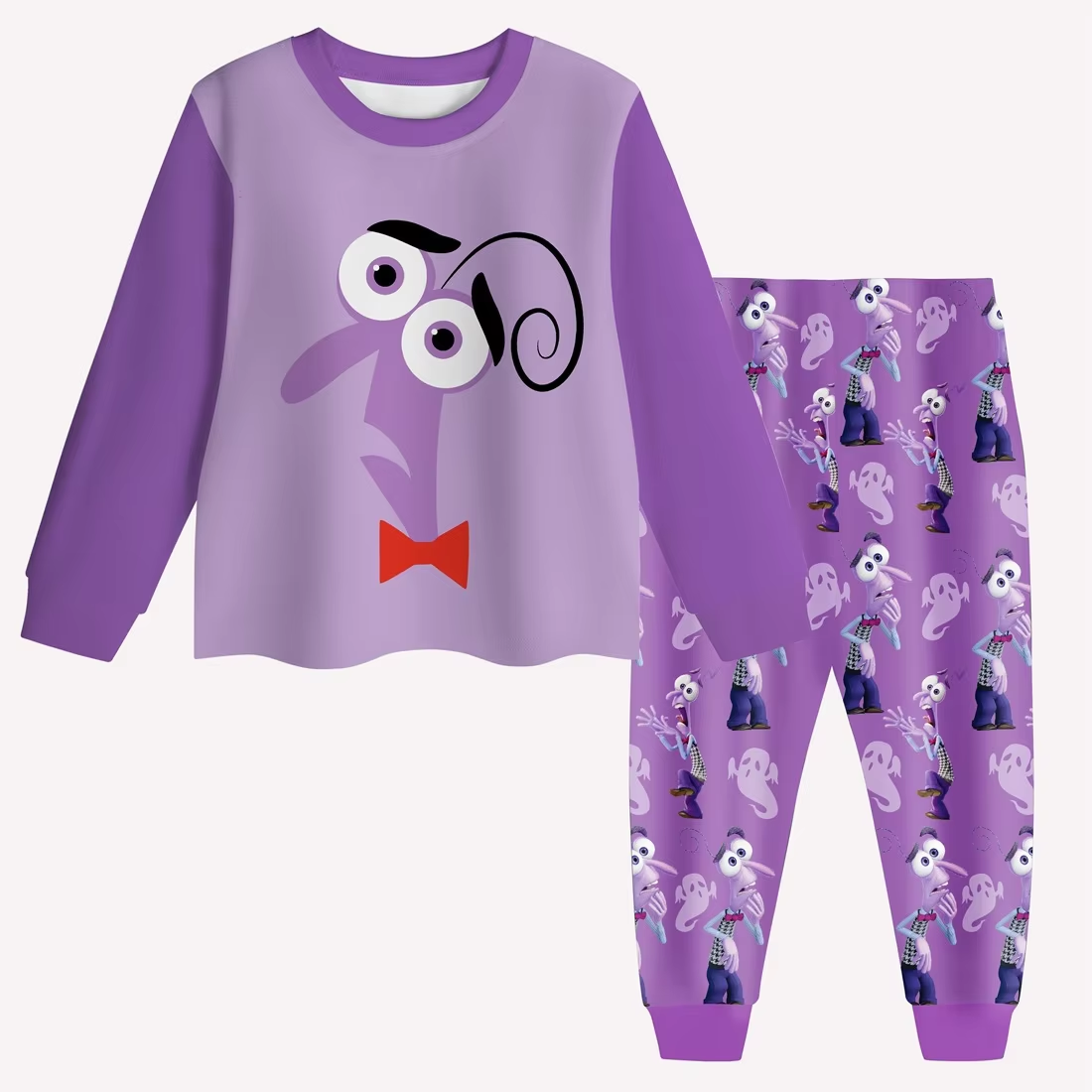 BLP1050 Baby Girls Lavender Cartoon Top Pants Pajamas Clothes Sets Preorder