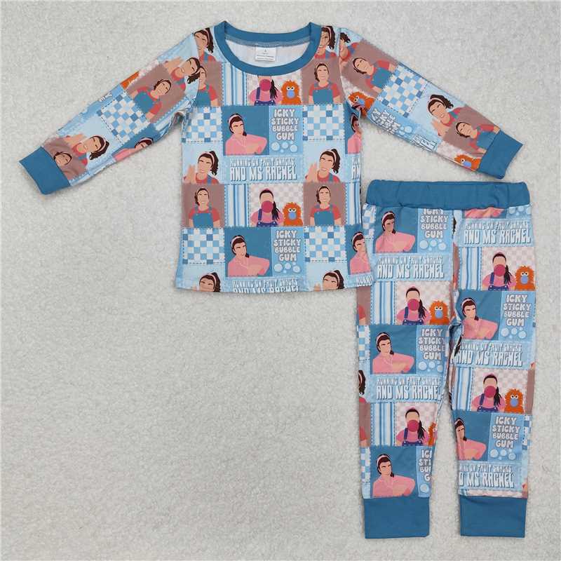 5.19 RTS NO MOQ Pink Long Sleeve Teacher Bubble Baby Girls Pajamas Comfortable Sleepwear for Little Ones