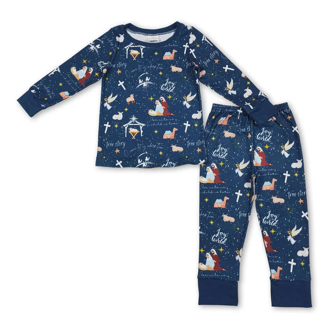 USA Warehouse (IN STOCK) Baby Girls Plaid Top Pants Pajamas Set