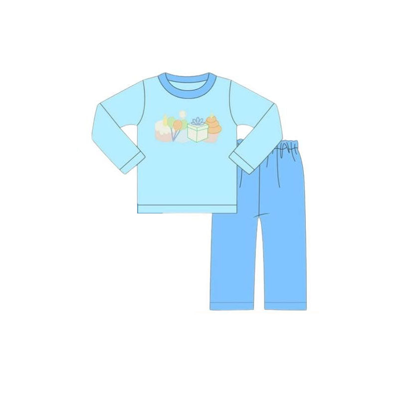 10.23 (Pre Order) No moq BLP1357 PRE-ORDER Baby Boys Happy Birthday Top Pants Clothes Sets