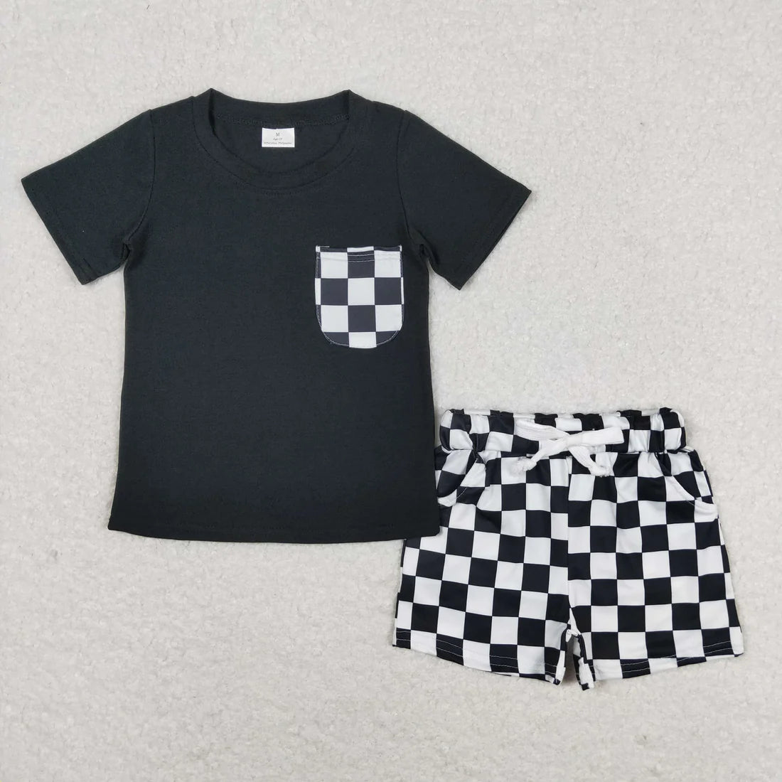 10.18 RTS Sibling Baby Boys Pockets Tee Shirts Shorts Summer Clothes Sets
