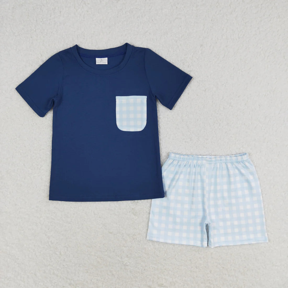 10.18 RTS Sibling Baby Boys Pockets Tee Shirts Shorts Summer Clothes Sets