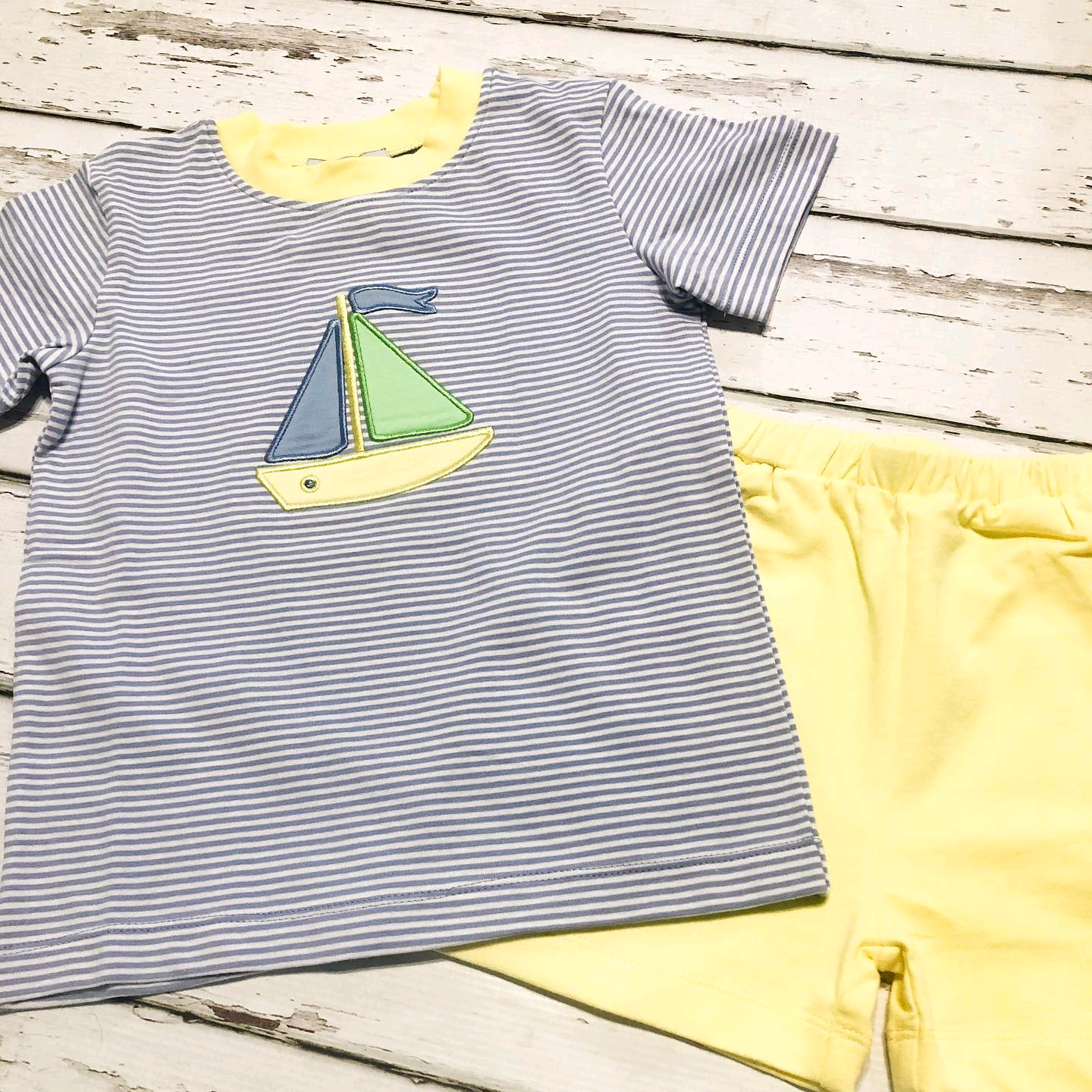 BSSO1050 Baby Boys Sailboat Shirts Shorts Clothing Sets Preorder