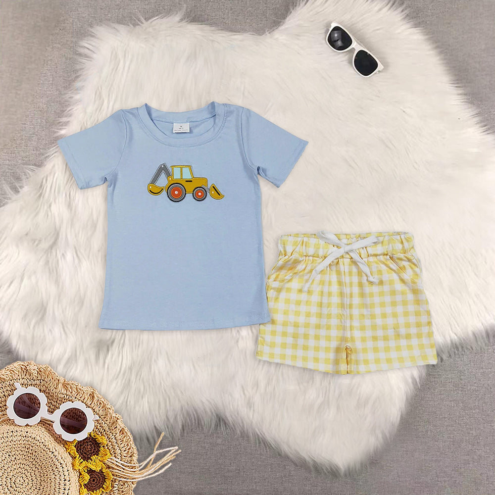 8.12 RTS Sibling Baby Boys Summer Boys Outfits Stripe constructions top pocket shorts boys clothing