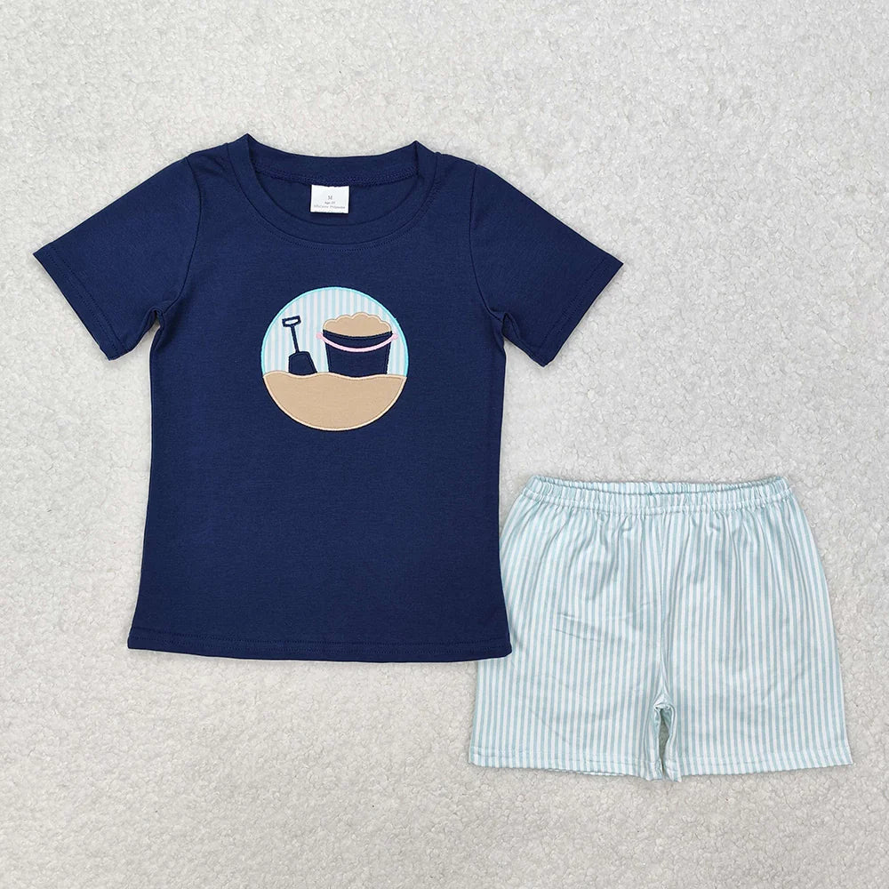 12.26 RTS Sibling Boys Baby Girls Pink Beach Shirt Shorts Clothes Sets