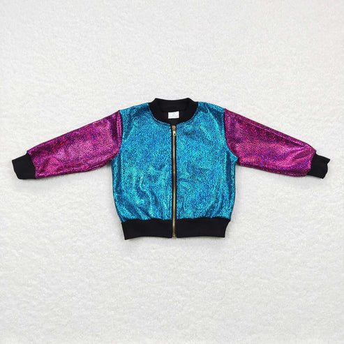 11.22 RST Sibling Baby Girls Sequin Zipper Jackets Top