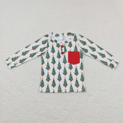 9.25 RTS Sibling Baby Boys Girls Christmas Trees Gingerbread Milks Tee Shirts Top