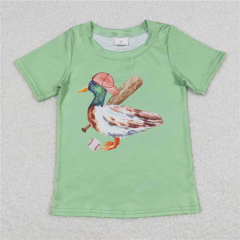 5.19 BT0611 RTS NO MOQ Short sleeves duck baseball boys shirt