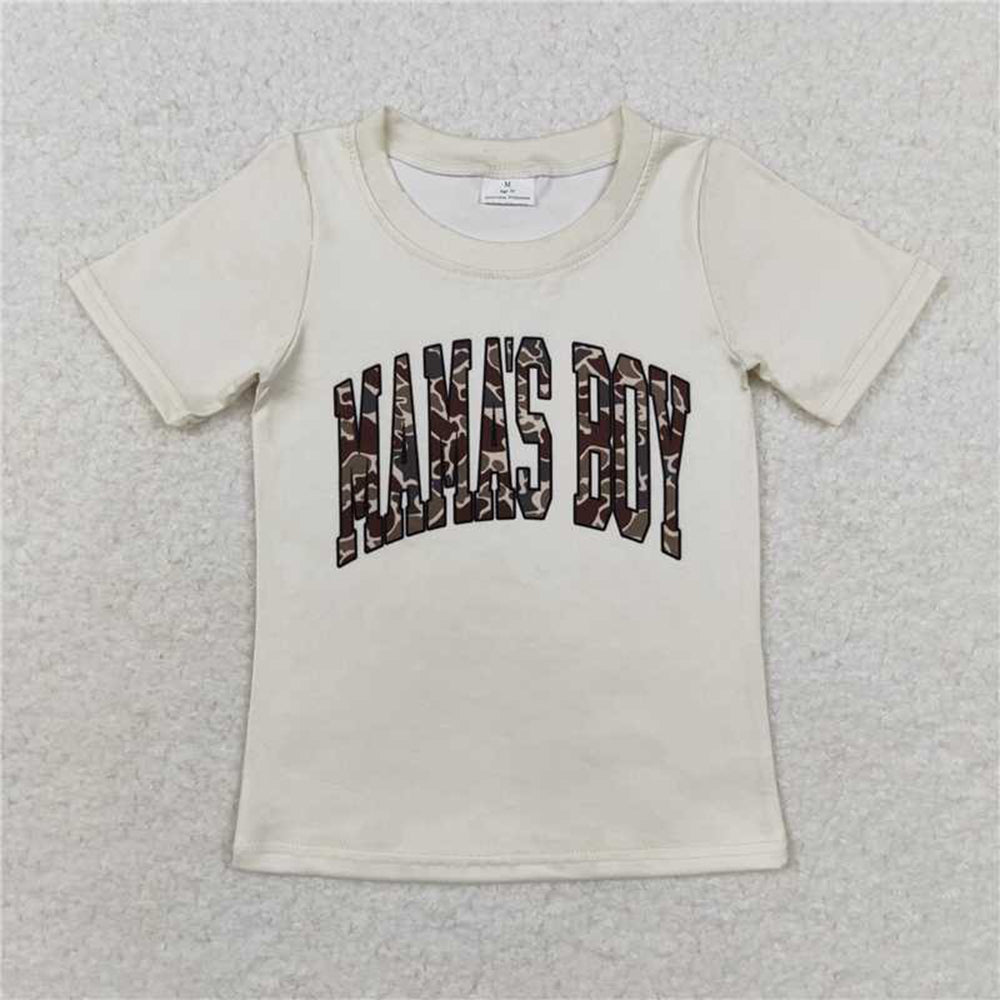 6.24 BT0792 RTS NO MOQ Short sleeves camo mama's boy kids T-shirt