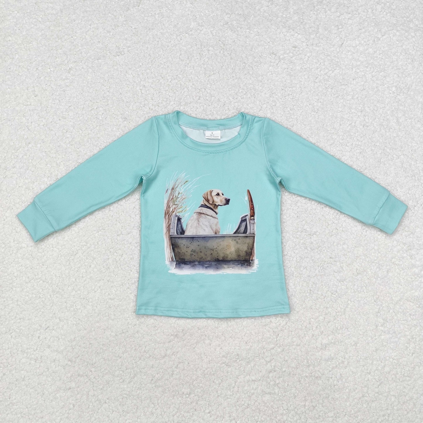 Baby Boys Dog Hunting Fishing Long Sleeve Tops BT0896