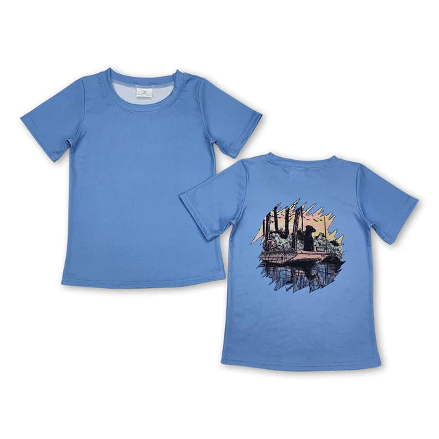 RTS Sibling Short sleeves beige duck baby boy hunting shirt