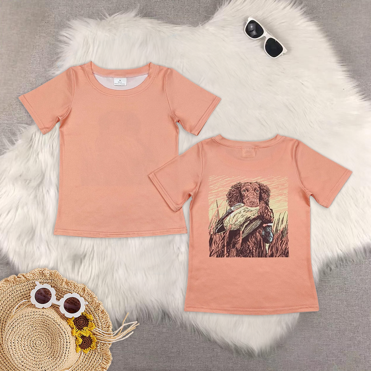8.02 RTS Sibling Baby Boys Summer Tops Short sleeves blue duck kids boys shirt