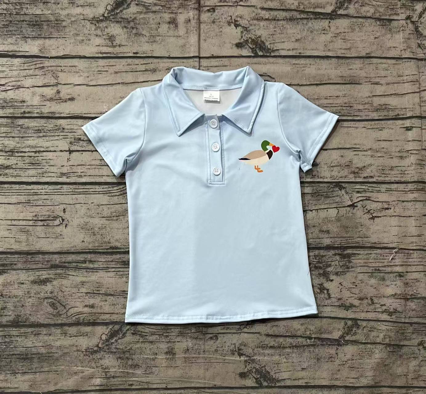 BT1106Short sleeves duck heart kids boys summer polo shirt