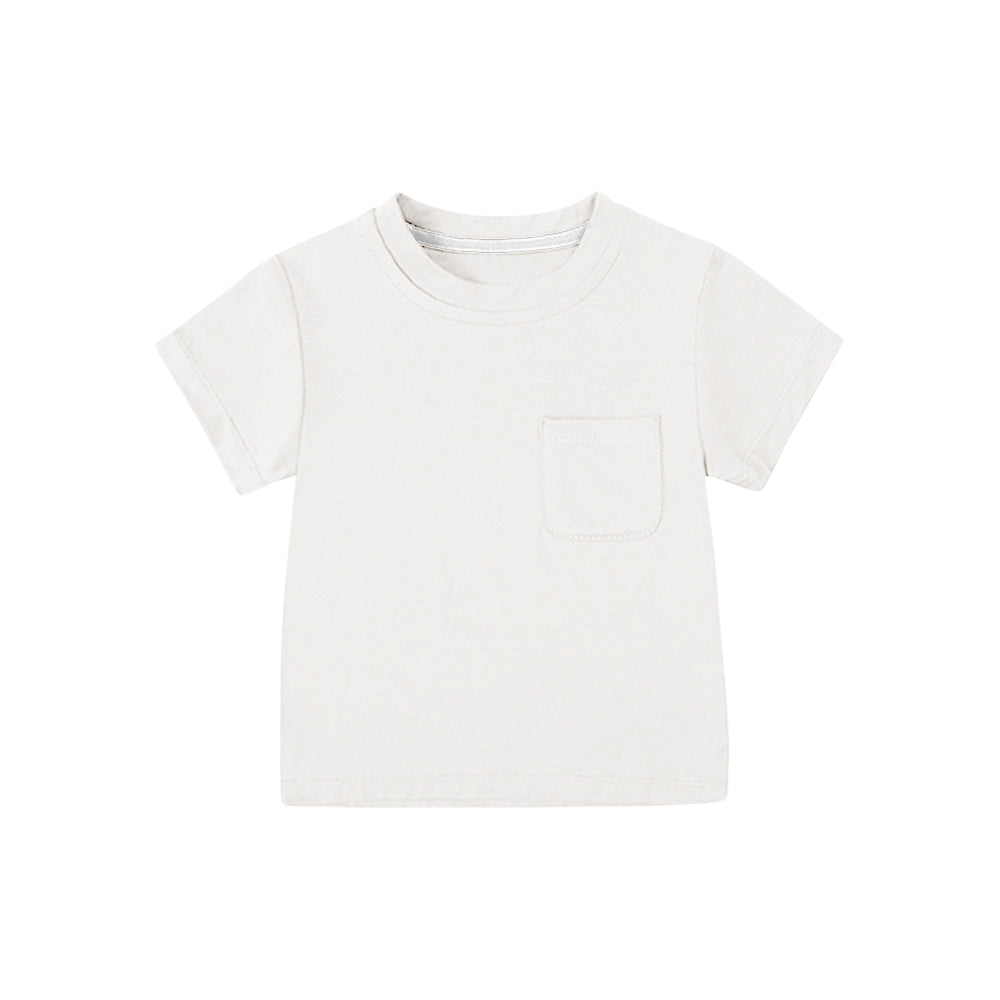 8.26 Pre order Baby Boys White Short Sleeves Tee Shirts Top