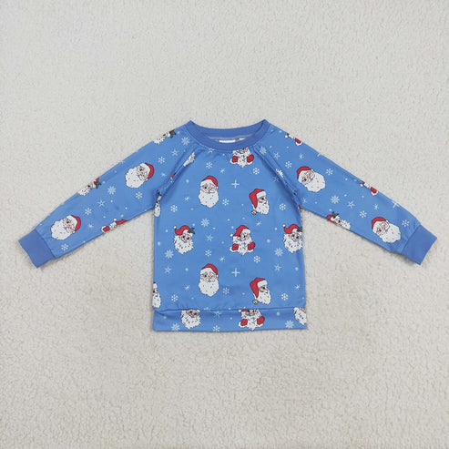 9.29 RTS Sibling Baby Boys Girls Santa Snowflake Christmas Shirts Top