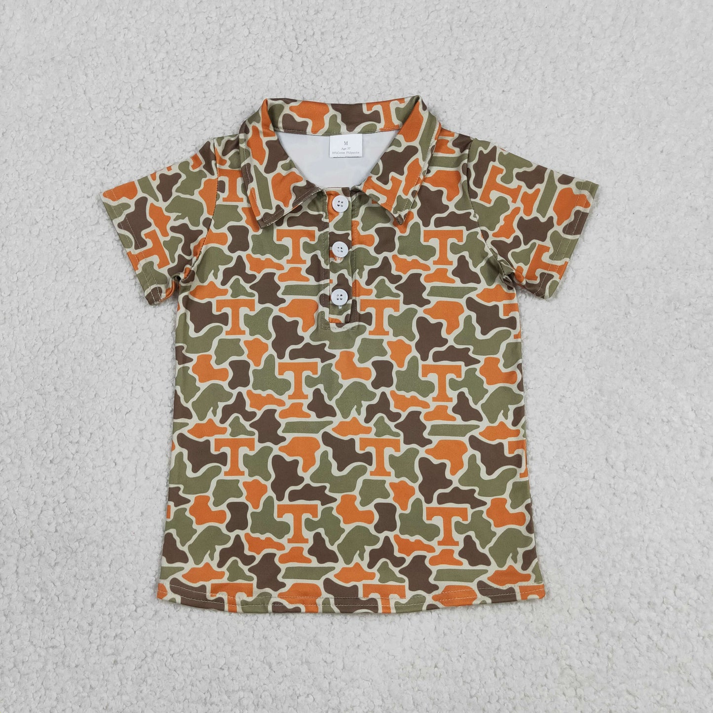 RTS Sibling Short sleeves camo kids boys team polo shirt